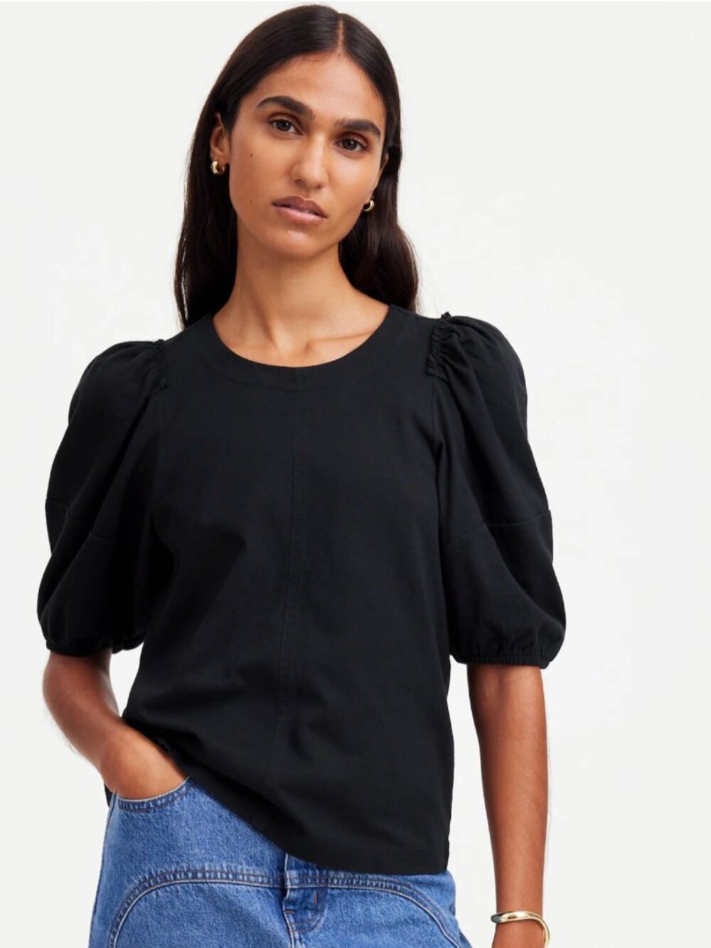 NWT Madewell puff-sleeve tee S victorian peasant prairie  whimsigoth elegant